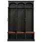 HOMLUX 5-Hook Hall Tree with 3 Hidden Storage in Black and Walnut, , large