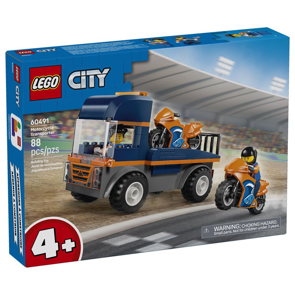 LEGO City Motorcycle Transporter Building Set, , large
