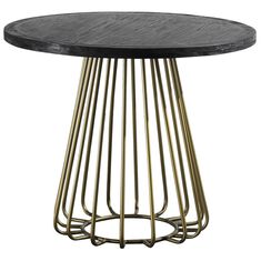 37B Madrid Pine Table in Matte Black - Table Only