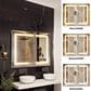 HOMLUX 36" x 30" Bathroom Medicine Cabinet with Mirror in Silver, , large