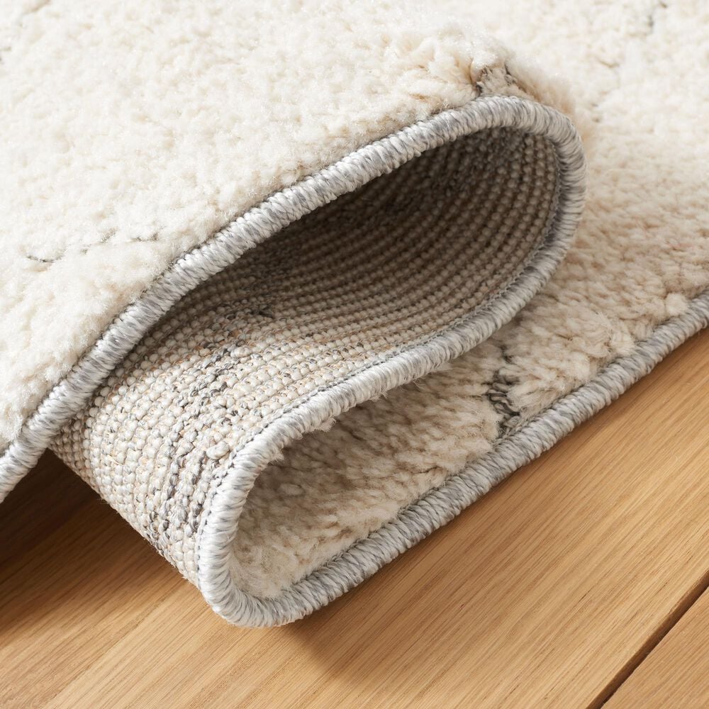 Safavieh Martha Stewart Lucia Shag MSR0727F 2&#39;6&quot; x 3&#39;9&quot; Light Grey and White Area Rug, , large