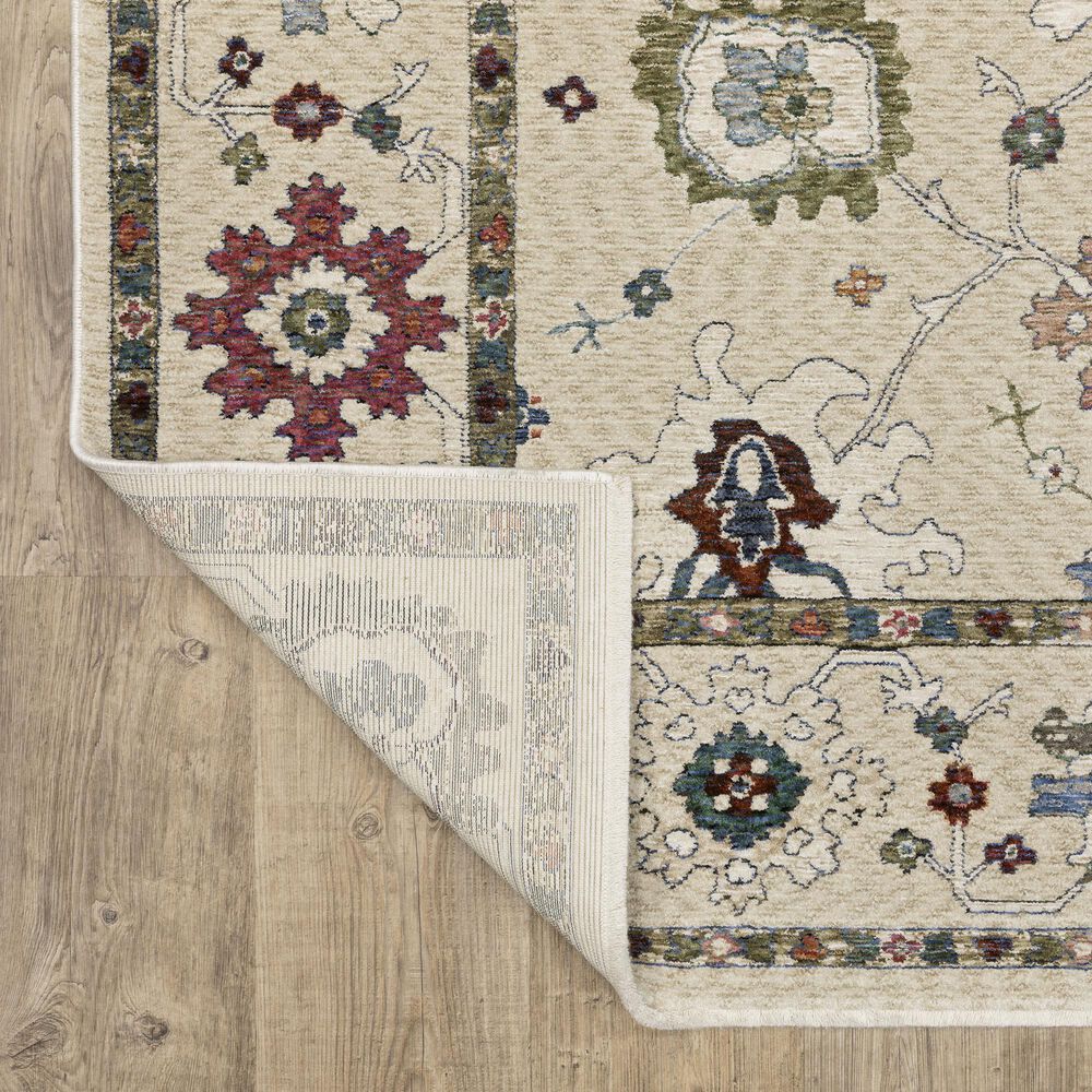 Oriental Weavers Hastings HA01W 2&#39;3&quot; x 7&#39;6&quot; Ivory Runner, , large