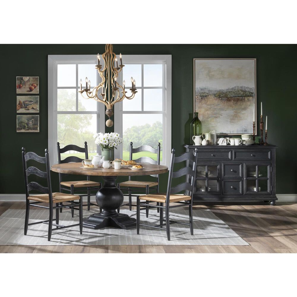 Legacy Classic Furn Direct Shp Vintage Market Dining Side Chair in Kettle Black and Brown, , large