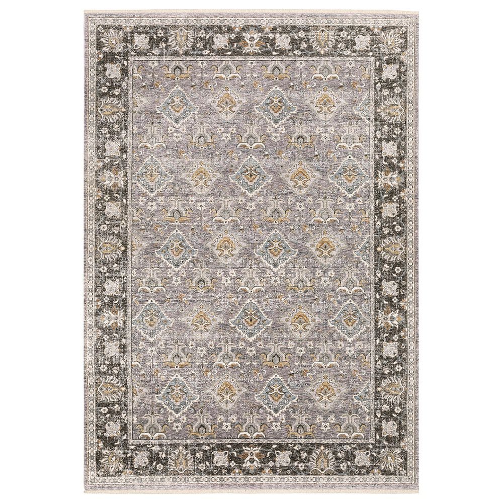 Oriental Weavers Maharaja Serbia 91E 5"3" x 7"6" Gray and Blue Area Rug, , large
