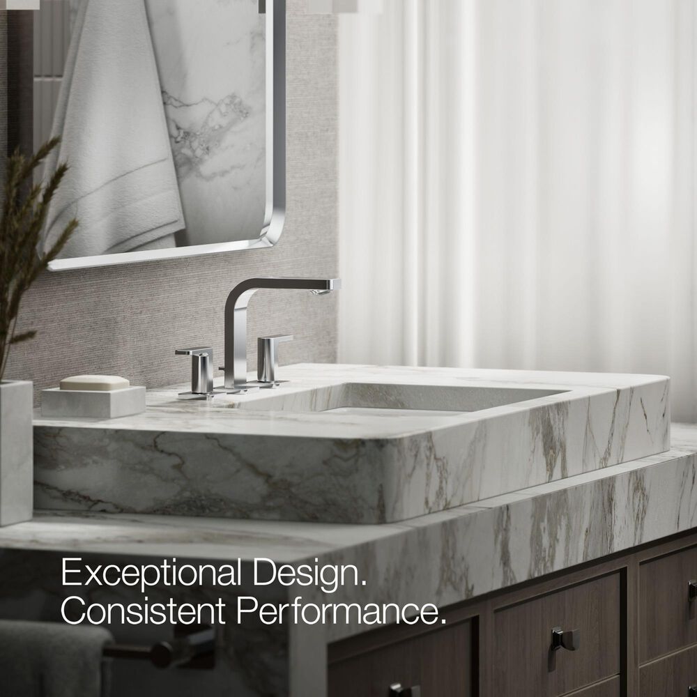 Kohler Parallel Widespread Bathroom Sink Faucet in Polished Chrome, , large