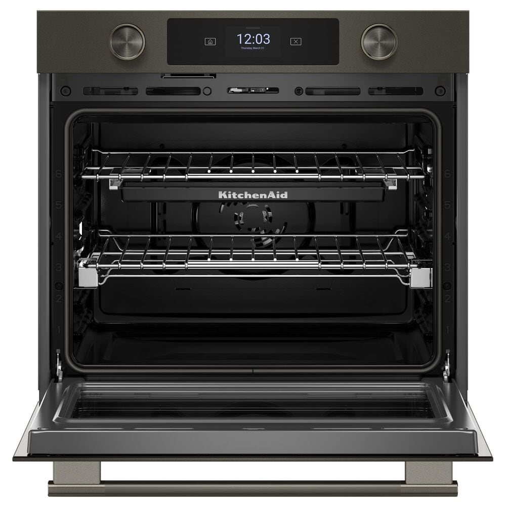 KitchenAid 5 Cu. Ft. Smart Electric Single Wall Oven with Intelligent Cooking Camera in Black Ore, , large