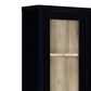 Coaster Hawthorne 4-Shelf Glass Door Tall Cabinet in Black, , large