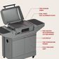 Tytus Anaheim and Emberwood 3-Piece Modular Duo with Tabletop Grill and Griddle in Gunmetal Gray, , large