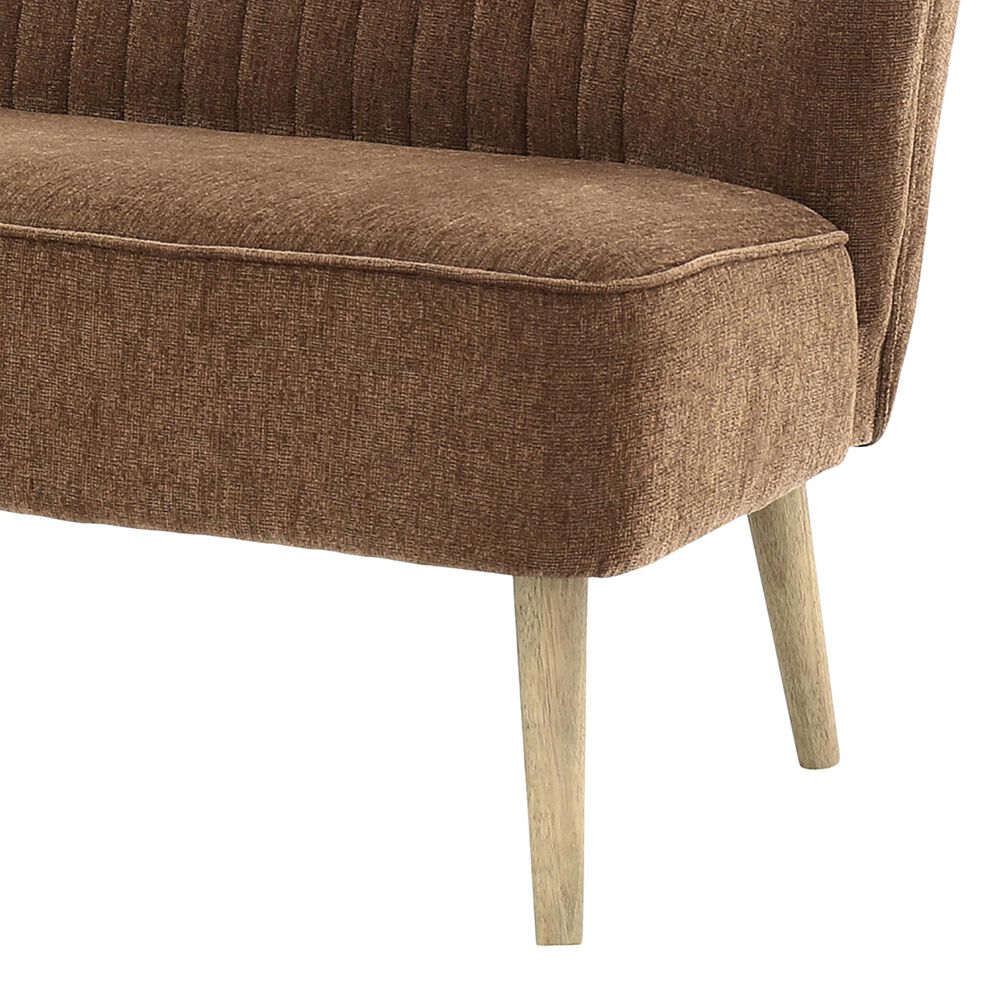 Signature Design by Ashley Collbury Stationary Accent Settee in Cognac Brown, , large