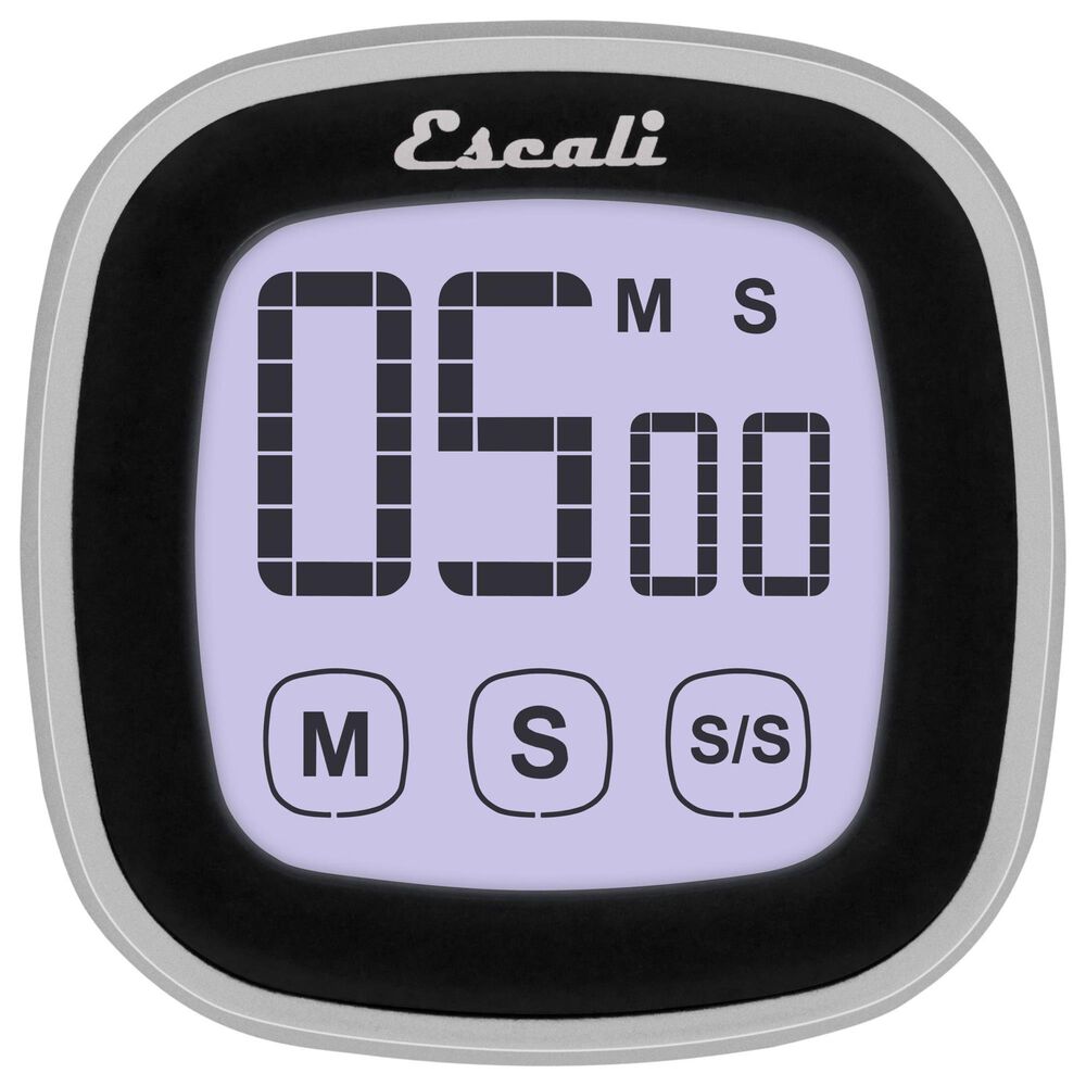 Kitchen Supply Touch Screen Digital Timer in Black and Silver, , large