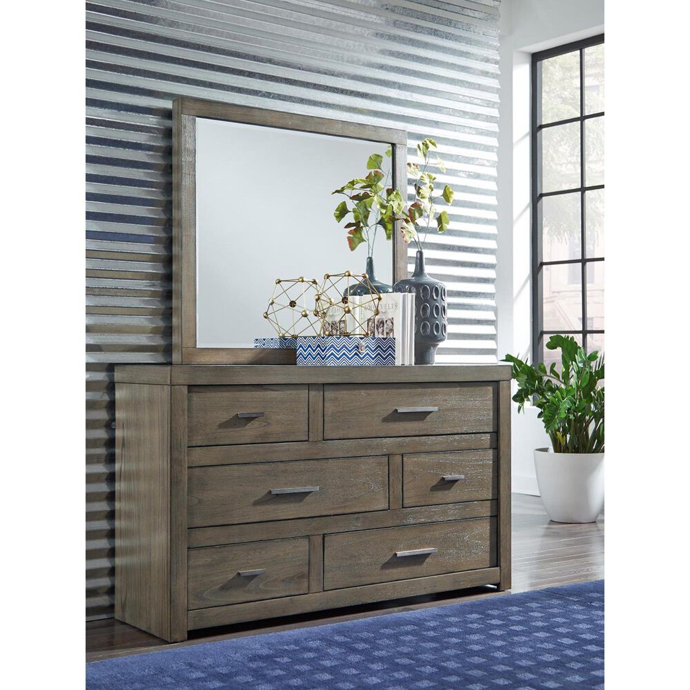 Riva Ridge Modern Loft 4-Piece Queen Bedroom Set in Greystone, , large