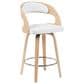 Armen Living Shelly Swivel Counter Height Stool in Oak, , large