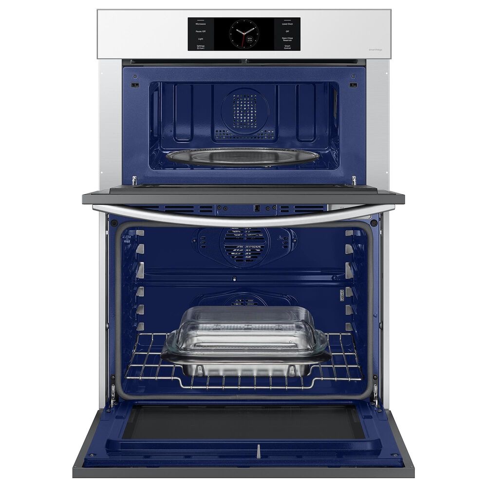 Samsung Bespoke 30&quot; Microwave Combination Wall Oven with Flex Duo in White Glass, , large