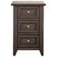 Belle Furnishings Mill Creek 3-Drawer Chair Side Table in Peppercorn, , large