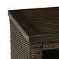 Ashley Monterey Point Rectangular Outdoor Cocktail Table in Dark Brown, , large