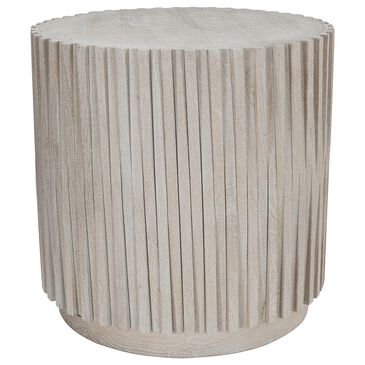 Classic Home Mrytle 24" Round End Table in Mango Wood, , large