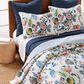 Levtex Cross Stitch 3-Piece Full/Queen Reversible Quilt Set in Navy, , large