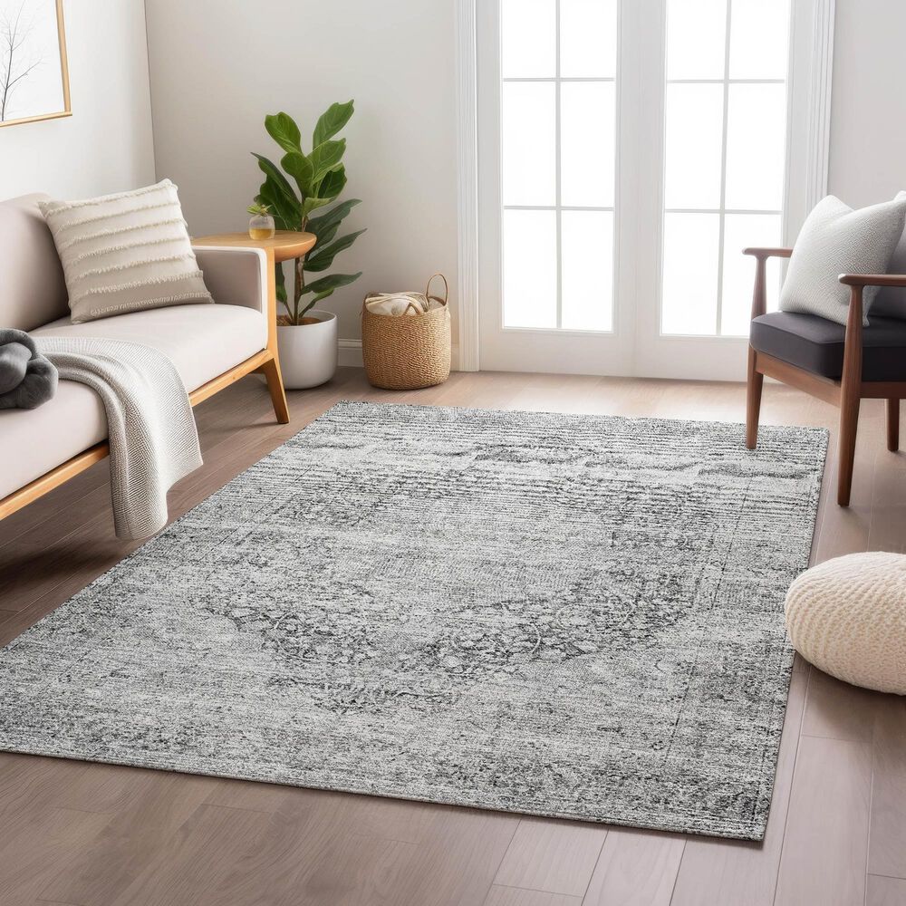 Dalyn Rug Company Karaj KJ8 10&#39; x 14&#39; Gray Indoor/Outdoor Area Rug, , large