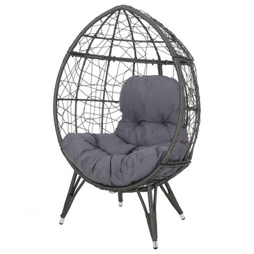 Hearth and Haven Gianni Outdoor Teardrop Chair in Gray, , large