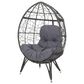 Hearth and Haven Gianni Outdoor Teardrop Chair in Gray, , large