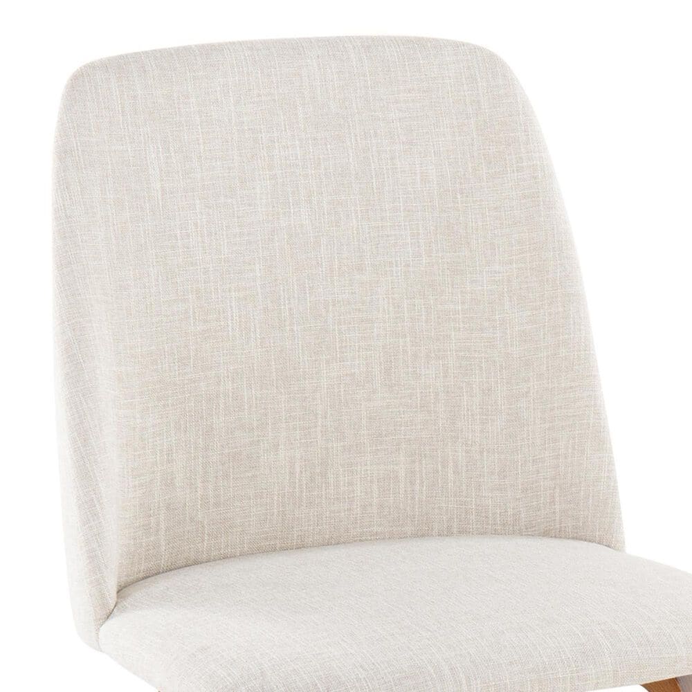 Lumisource Toriano Side Chair with Beige Cushion in Walnut (Set of 2), , large