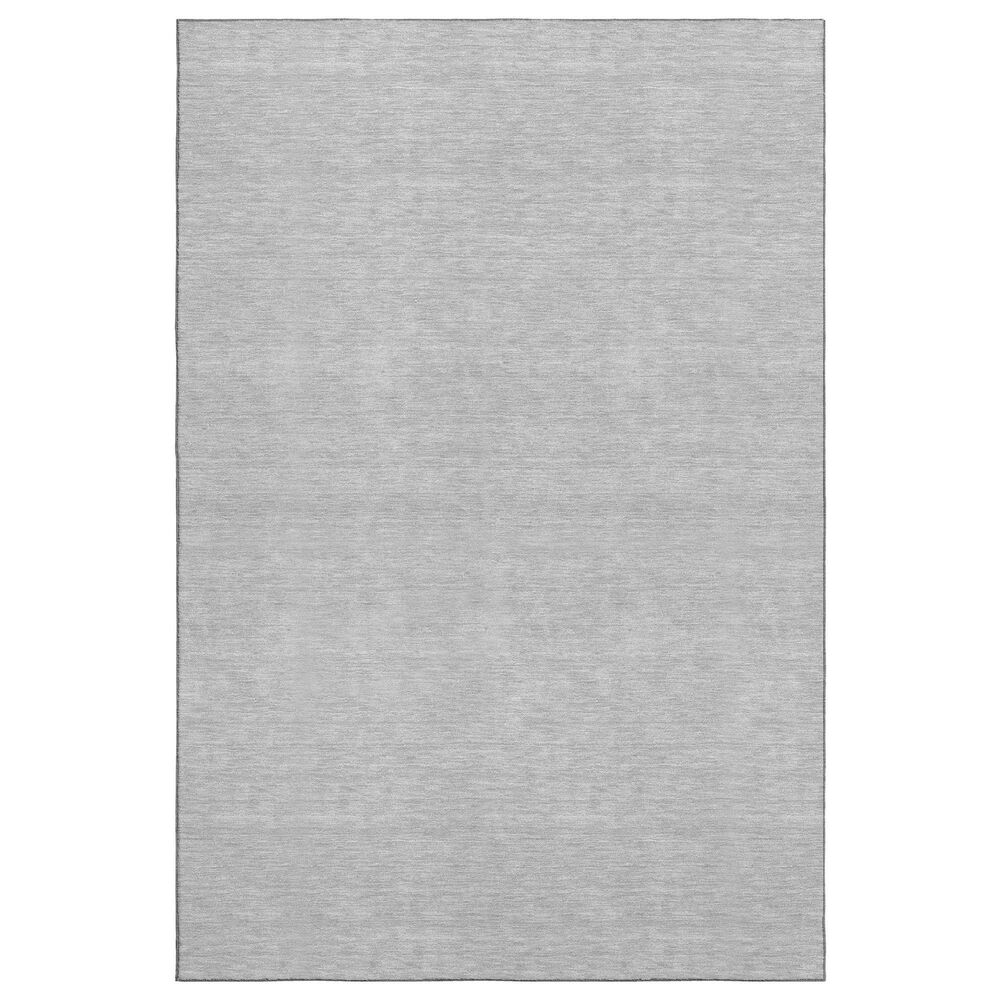 Dalyn Rug Company Soft Essentials Solid Silver 10" x 14" Area Rug, , large
