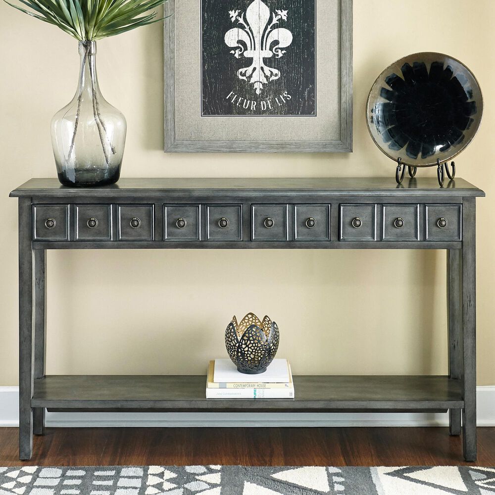 Parkerville Furniture Line Sadie Gray Console Table in Grey, , large