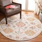 Safavieh Micro-Loop 5" Round Silver and Red Area Rug, , large