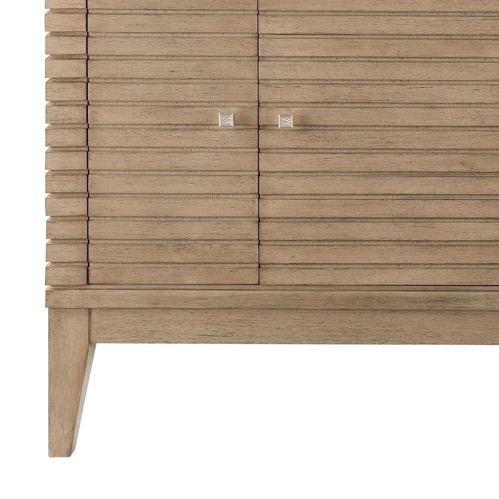 James Martin Vanities Linear 72&quot; Double Bathroom Vanity in Whitewashed Walnut with 10 cm Glossy White Solid Surface Top and Rectangular Sinks, , large