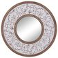 Maple and Jade 32" Round Wall Mirror in Distressed White, , large