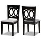 Baxton Studio Lenoir Side Chair with Grey Cushion in Espresso Brown (Set of 2), , large