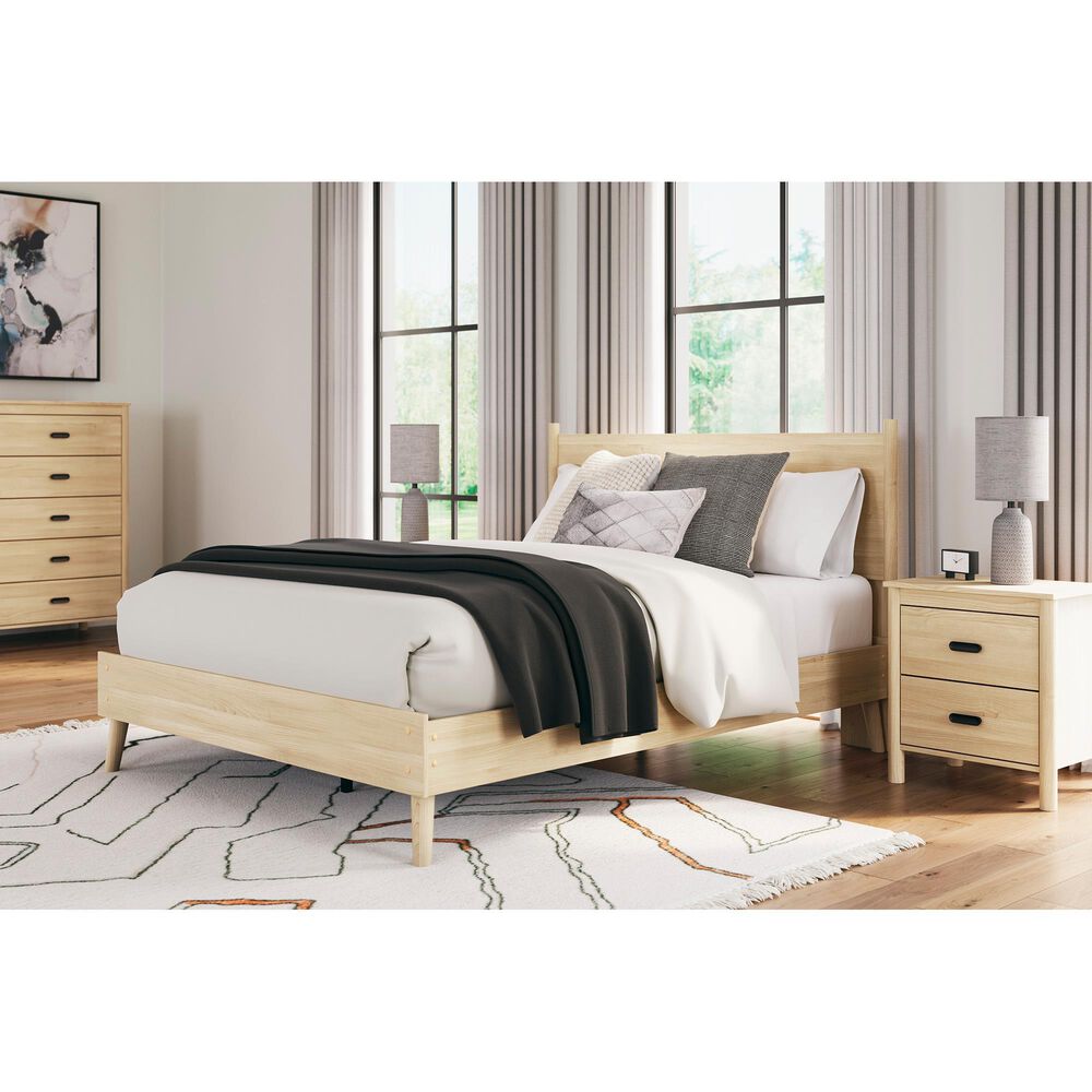 Ashley Cabinella Queen Platform Bed in Tan, , large