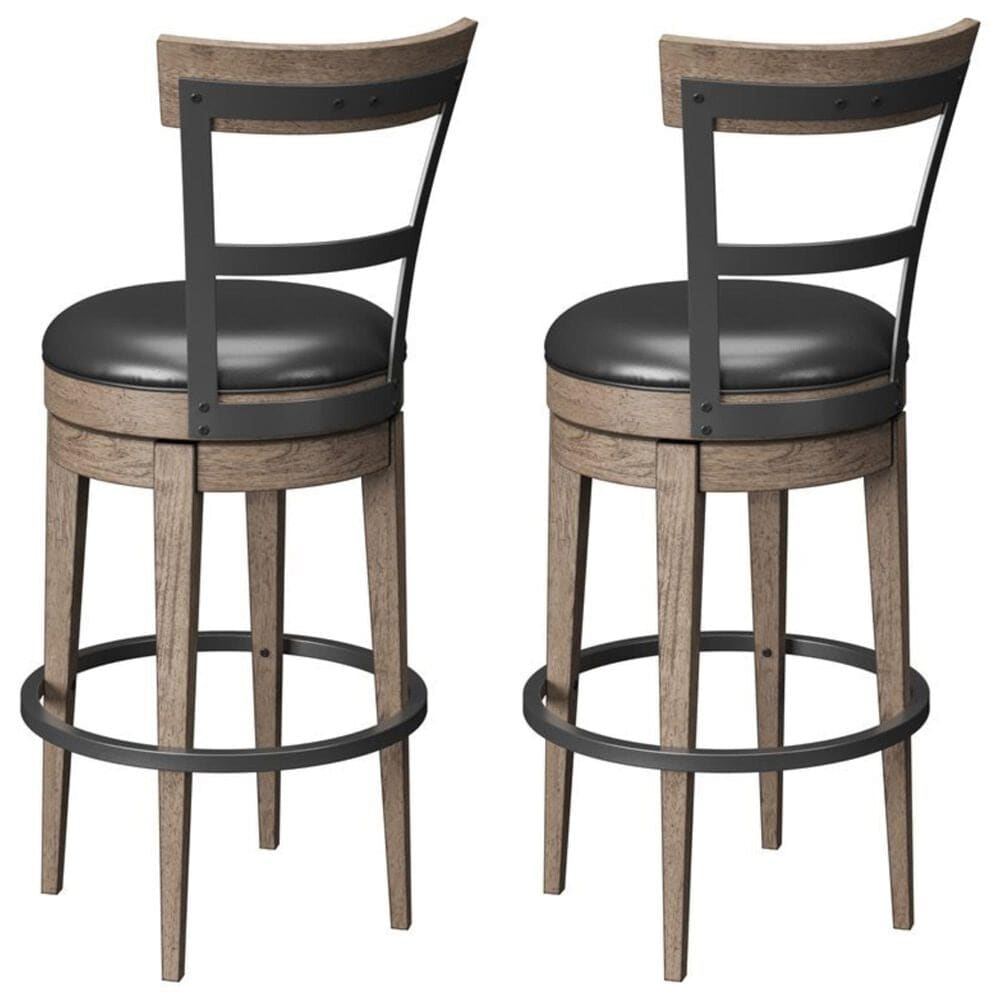Emerald Home Furnishings Benton Swivel Bar Stool in Pecan Brown &#40;Set of 2&#41;, , large