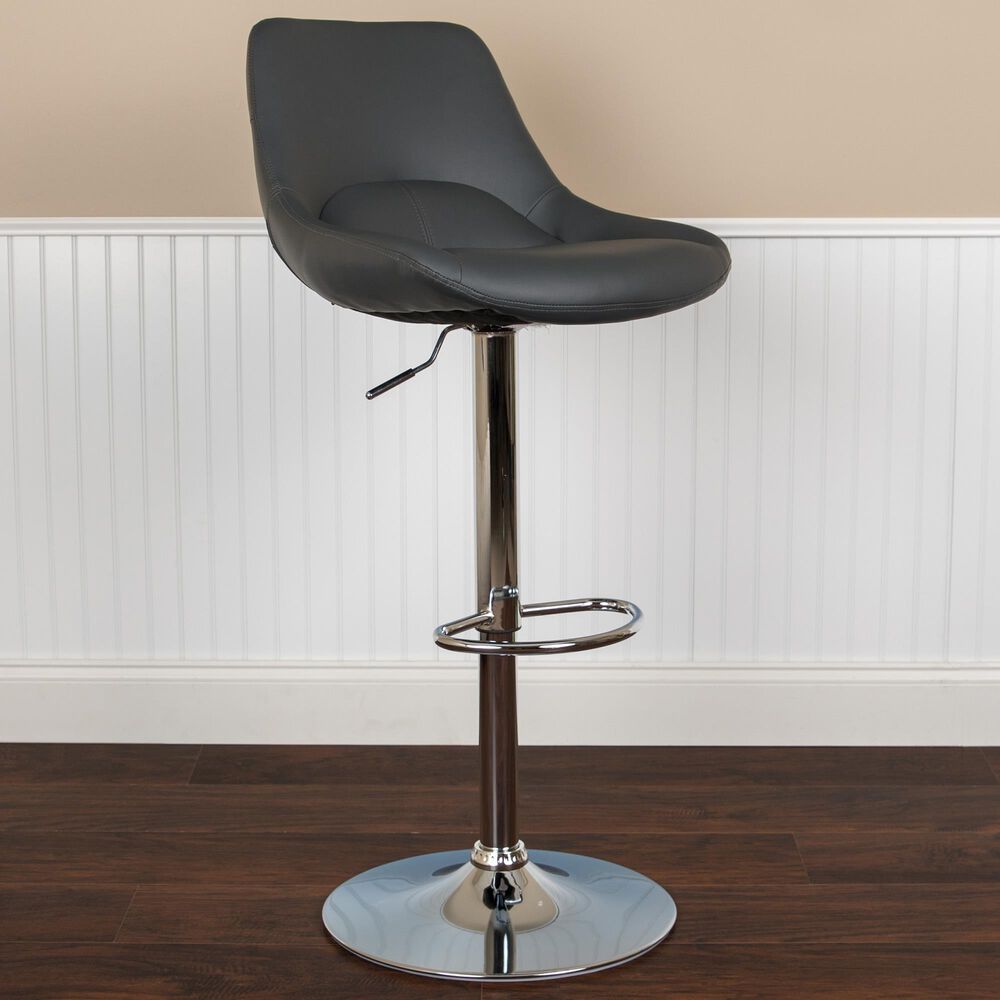 Flash Furniture Adjustable Barstool in Gray, , large