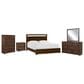 Riva Ridge Modern Loft 5 Piece California King Panel Bedroom Set in Brownstone, , large