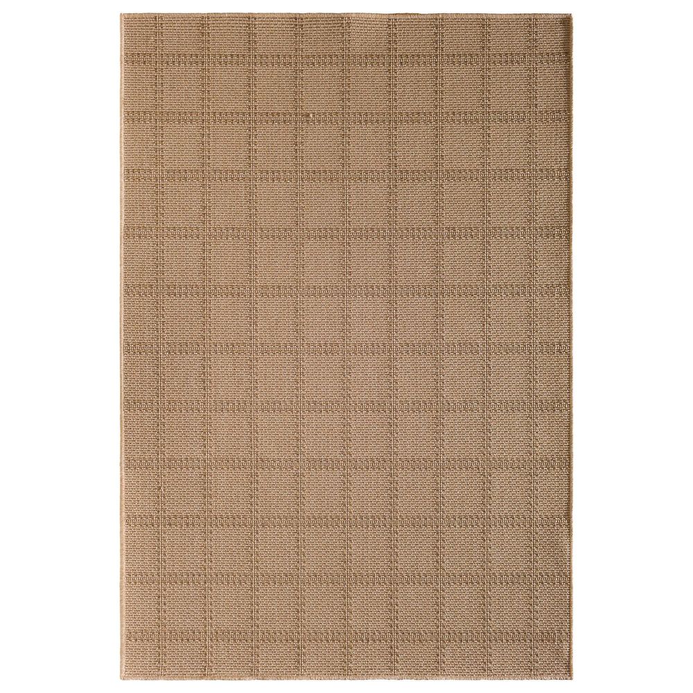 Central Oriental Santorini Regular Plaid 5"3" x 7"7" Natural and Earth Area Rug, , large
