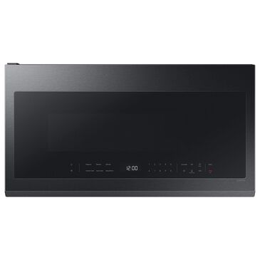 Samsung Bespoke 2.1 Cu. Ft. Smart Over-The-Range Microwave with Auto-Dimming Glass Touch Controls and LED Display in Matte Black Steel, , large