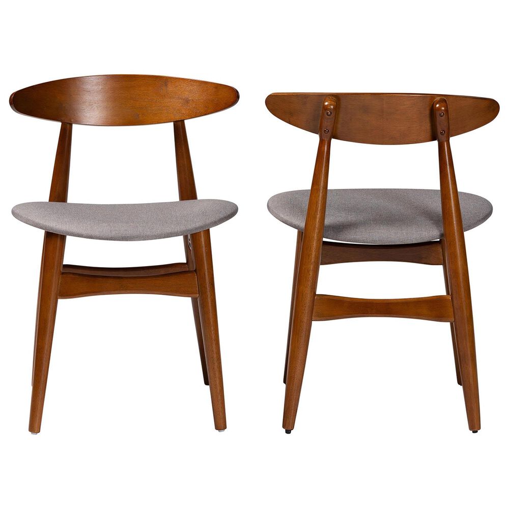 Baxton Studio Flora Side Chair in Oak Medium Brown (Set of 2), , large