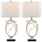 LumiSource Crystal Buds Table Lamp in Black, Clear and Gold (Set of 2), , large
