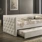 Furniture of America Renzi Twin Daybed with Trundle in Beige, , large