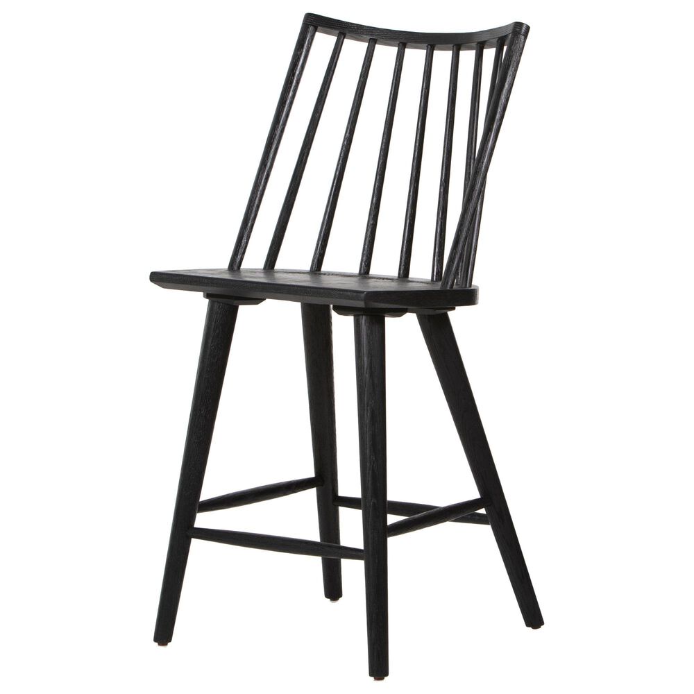 Four Hands Lewis Windsor Counter Stool in Black Oak, , large