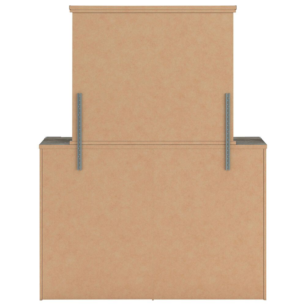 Ashley Frandern 4-Piece Full Bookcase Bedroom Set in Rustic Warm Gray, , large