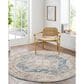Surya Chicago CHG2309 6"7" Round Blue, Light Beige, Mustard, Slate, Burnt Orange, Light Grey Area Rug, , large