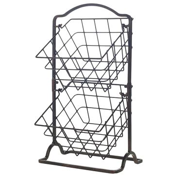 Pfaltzgraff 2-Tier Hanging Storage Basket in Antique Black, , large