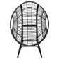 Hearth and Haven Outdoor Egg Chair with Black Frame in Gray, , large