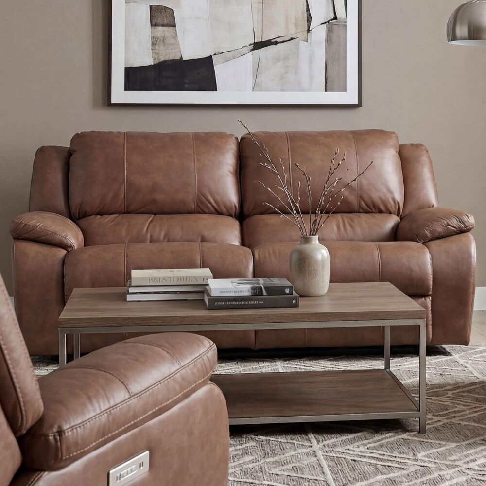 HomeStretch Bandit Triple Power Reclining Two Over Two Sofa in Brown, , large