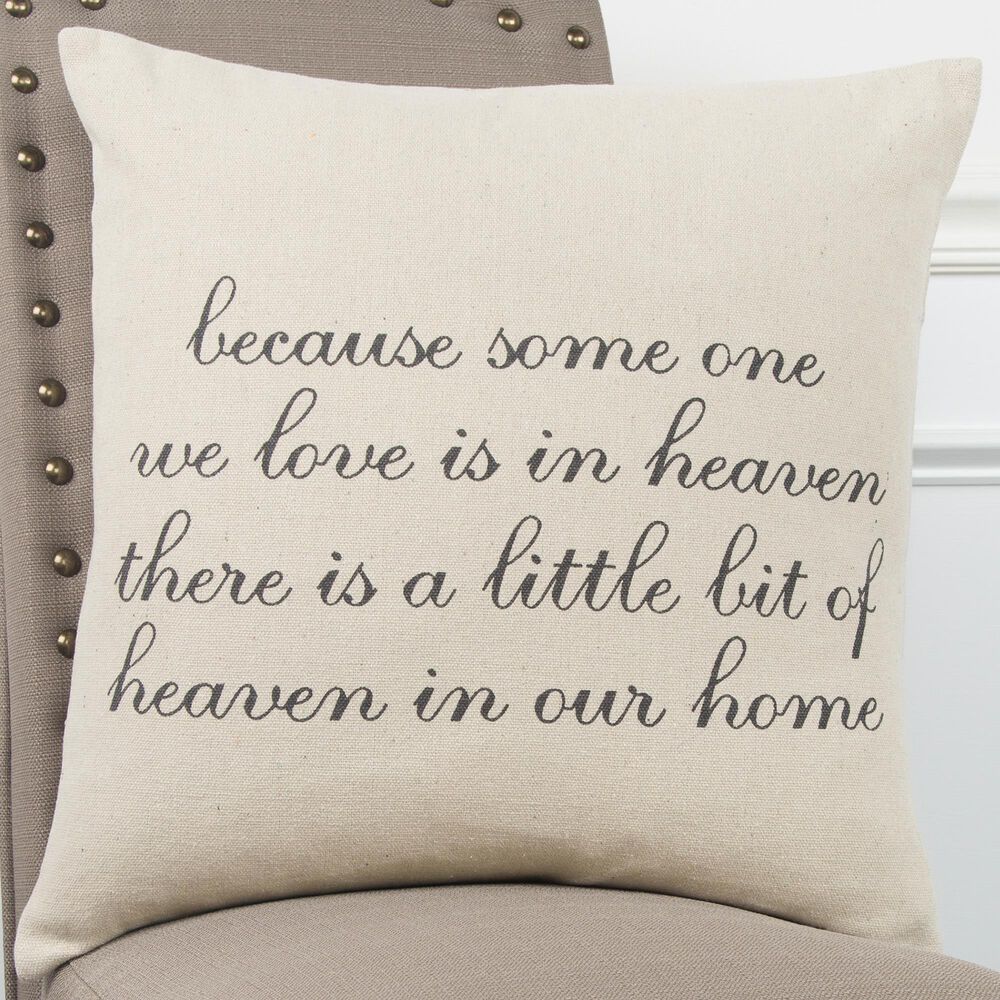 Rizzy Home Transitional Sentiment 20&quot; Down Filled Pillow in Natural, , large