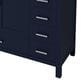 Lexora Home Jacques 84" Double Bathroom Vanity in Navy Blue with 2 cm White Quartz Top and Rectangular Sinks, , large