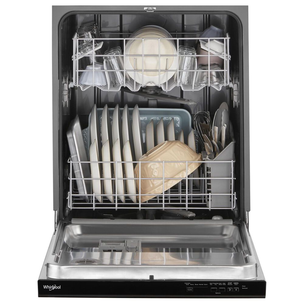 Whirlpool 24" Pocket Handle Dishwasher in Black, , large
