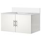 Lexora Home Geneva 36" Single Bathroom Vanity in Glossy White with 2 cm White Cultured Marble Top and Rectangular Sink, , large